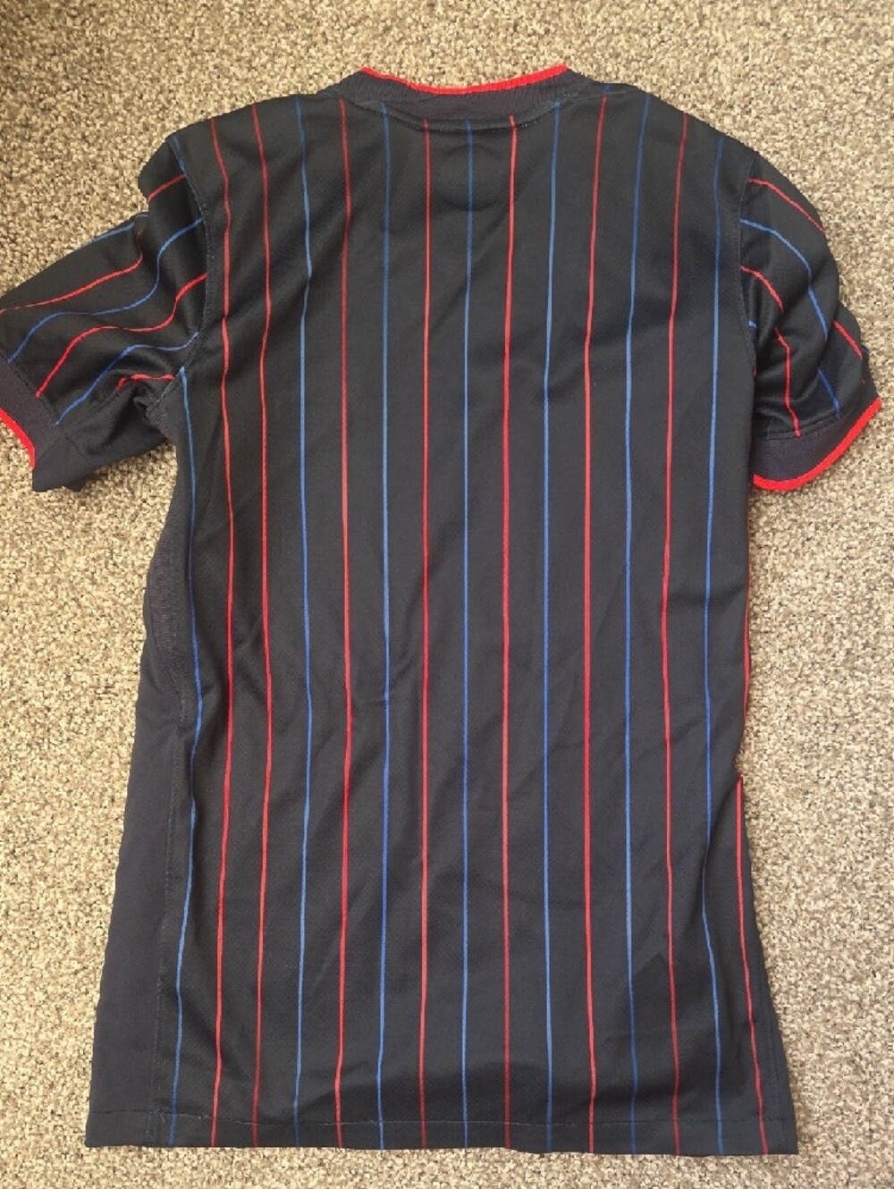Nike Black USA Pinstripe Soccer Jersey with Red & Blue Accents - Picture 3 of 3